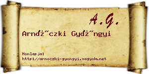 Arnóczki Gyöngyi névjegykártya